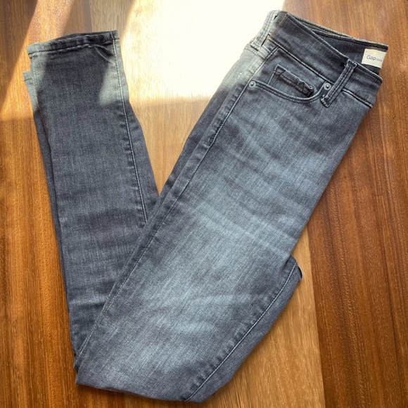 GAP Sz 26 Super High-Rise True Skinny Jeans, Gray - Picture 2 of 11